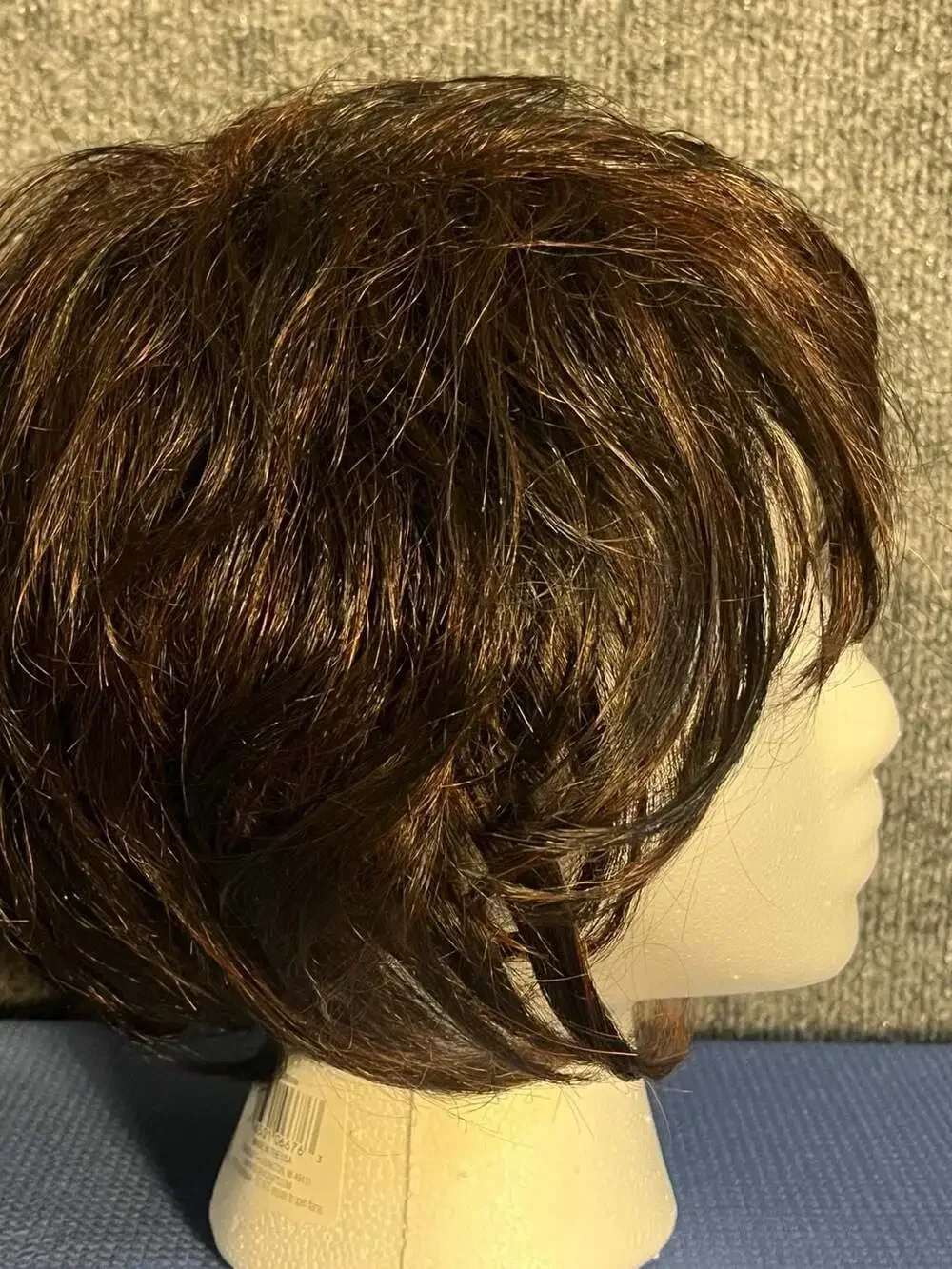 Beautiful Collection Short Layered Wig Brown Highlighted Synthetic 002-051